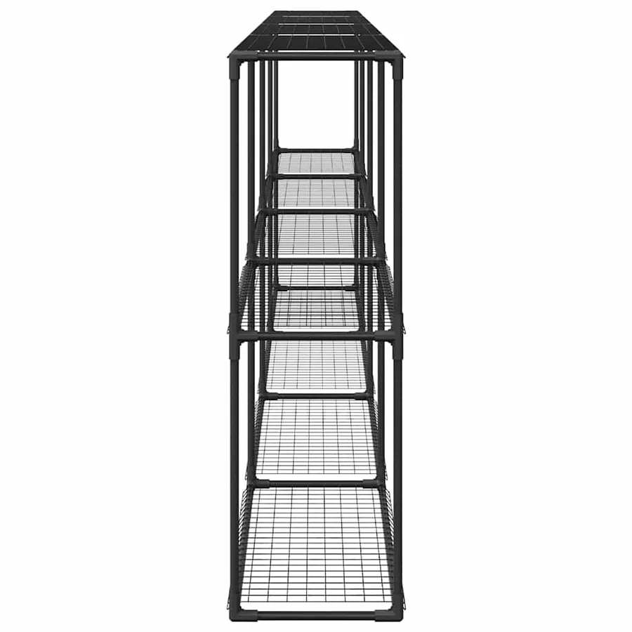 Support de plantes à 3 niveaux Noir 400 x 32 x 104 cm Acier - 6