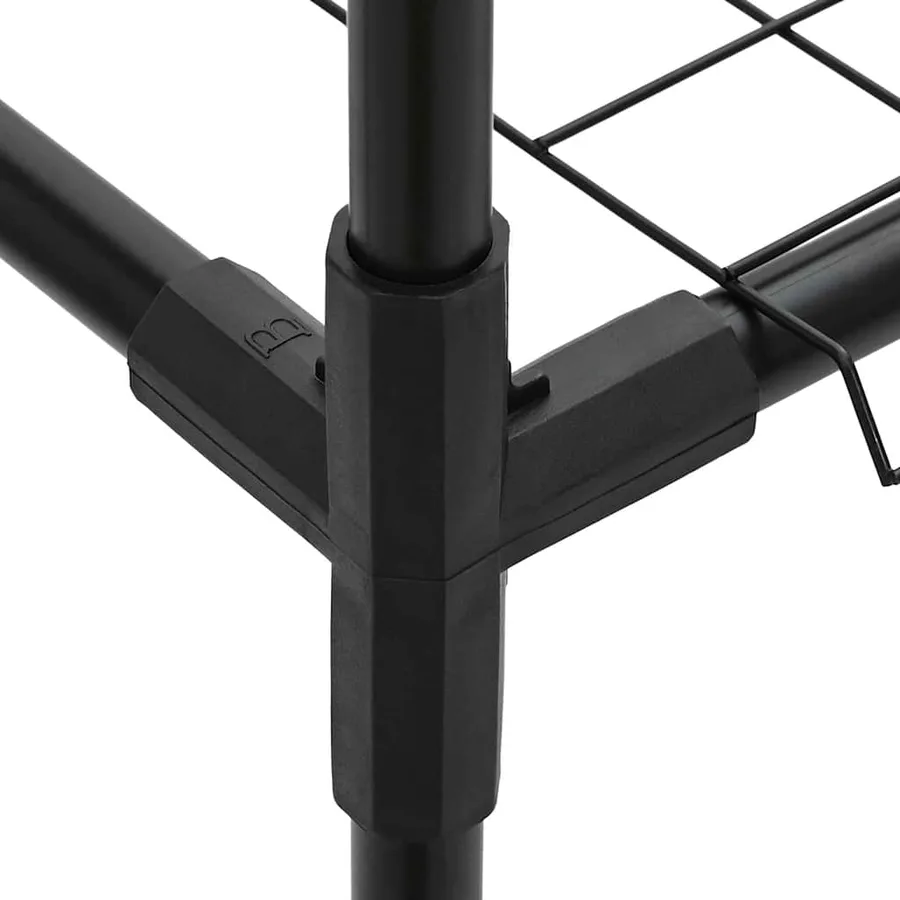 Support de plantes à 3 niveaux Noir 400 x 32 x 104 cm Acier - 8
