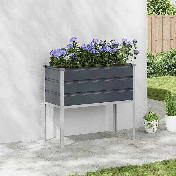 Jardinière Anthracite 100 x 45 x 90 cm Acier galvanisé