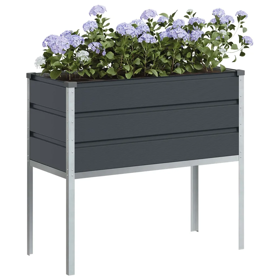 Jardinière Anthracite 100 x 45 x 90 cm Acier galvanisé - 3
