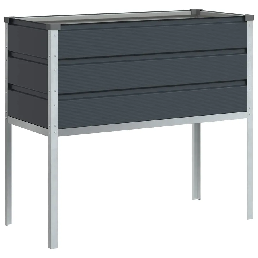 Jardinière Anthracite 100 x 45 x 90 cm Acier galvanisé - 6