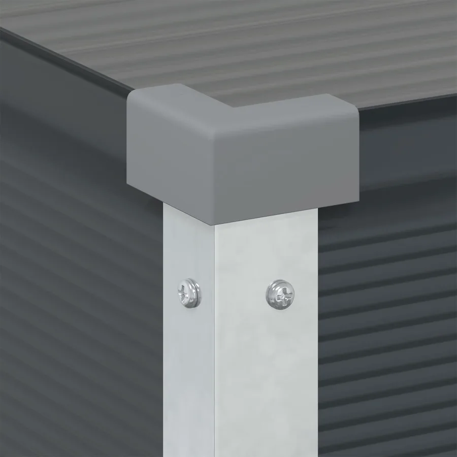 Jardinière Anthracite 100 x 45 x 90 cm Acier galvanisé - 7