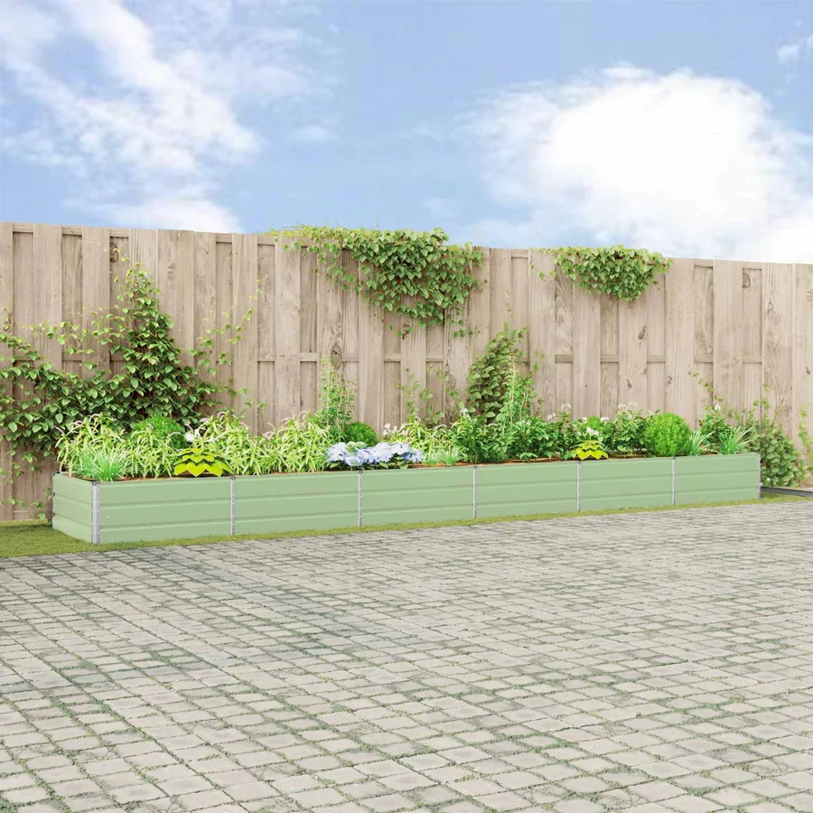 Jardinière Vert pastel 580 x 100 x 45 cm Acier galvanisé