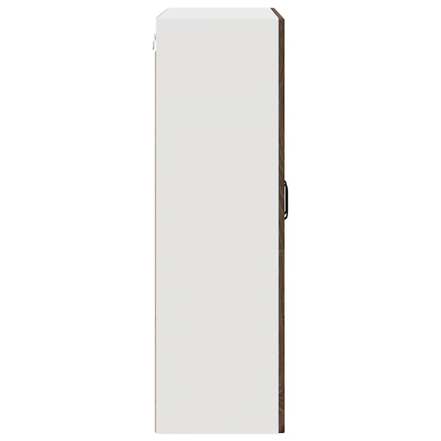 Cabinet en verre mural PORTO Chêne brun 80 x 31 x 100 cm - 7