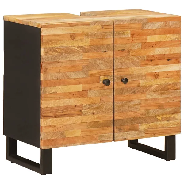 Meuble sous Lavabo de Salle de Bain Naturel 62 x 33 x 58 cm