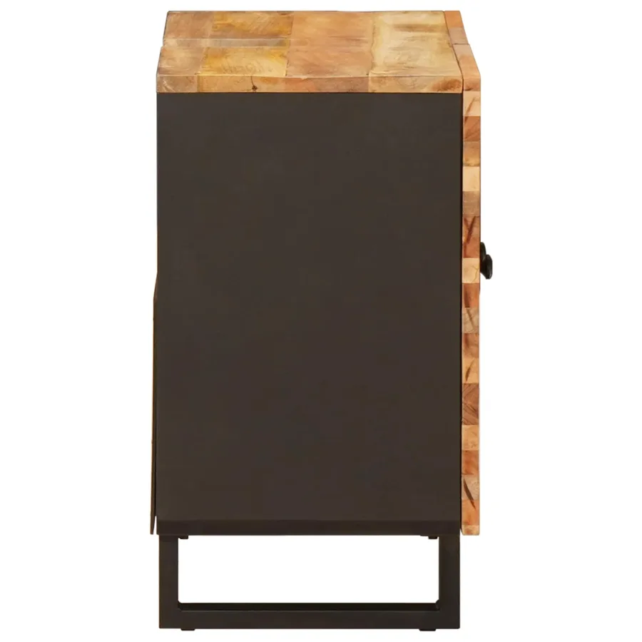 Meuble sous Lavabo de Salle de Bain Naturel 62 x 33 x 58 cm - 4