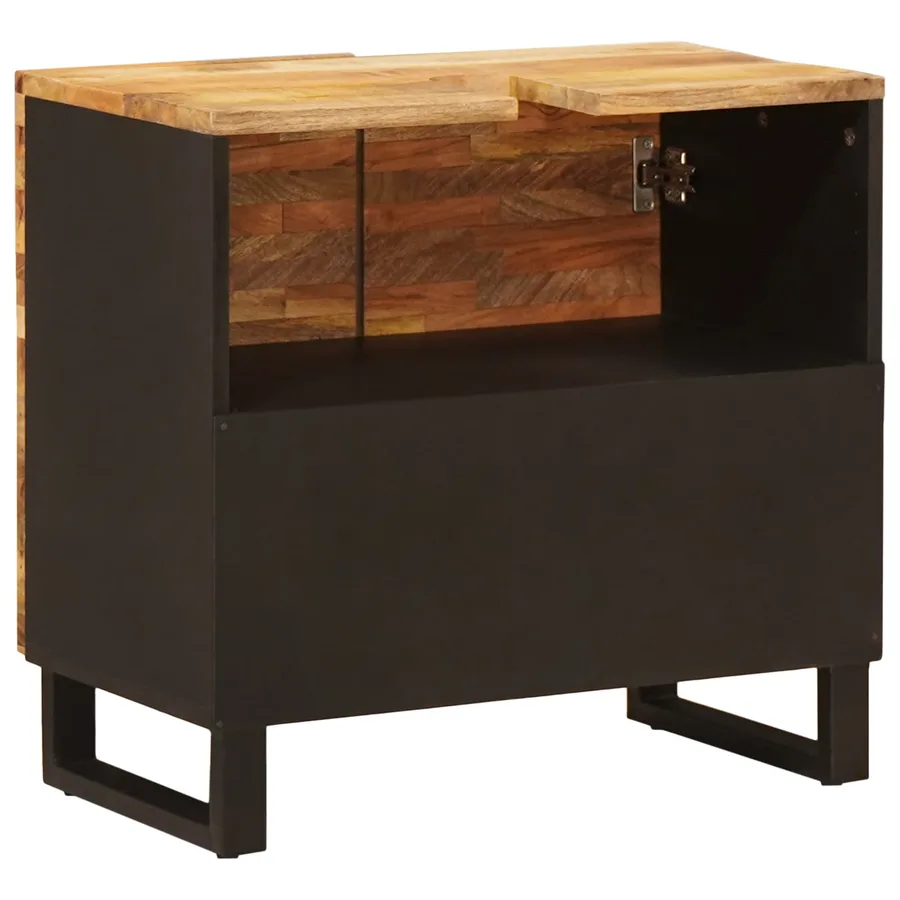Meuble sous Lavabo de Salle de Bain Naturel 62 x 33 x 58 cm - 5