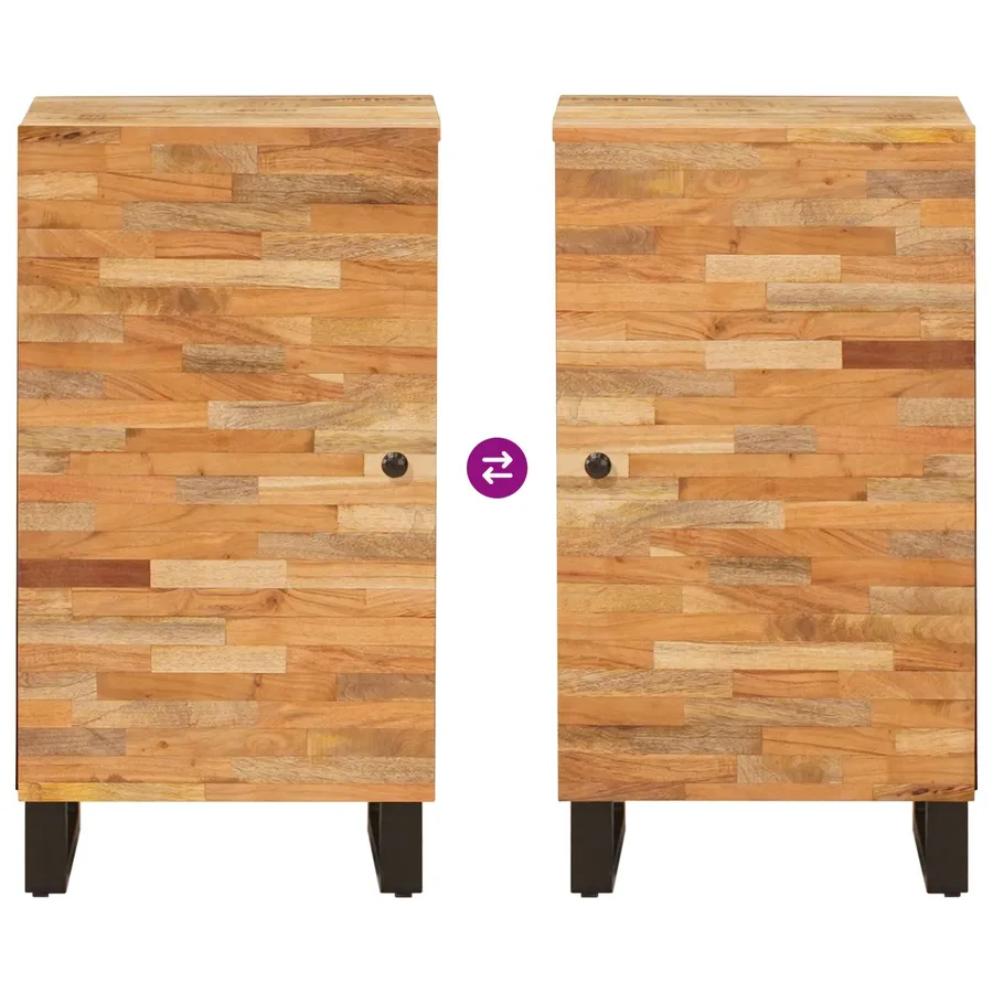 Meuble d'appoint Marron 40 x 33 x 75 cm Bois de mangue massif - 10