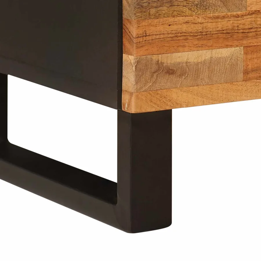 Cabinet de chevet Marron 40 x 33 x 46 cm Bois de mangue massif - 8