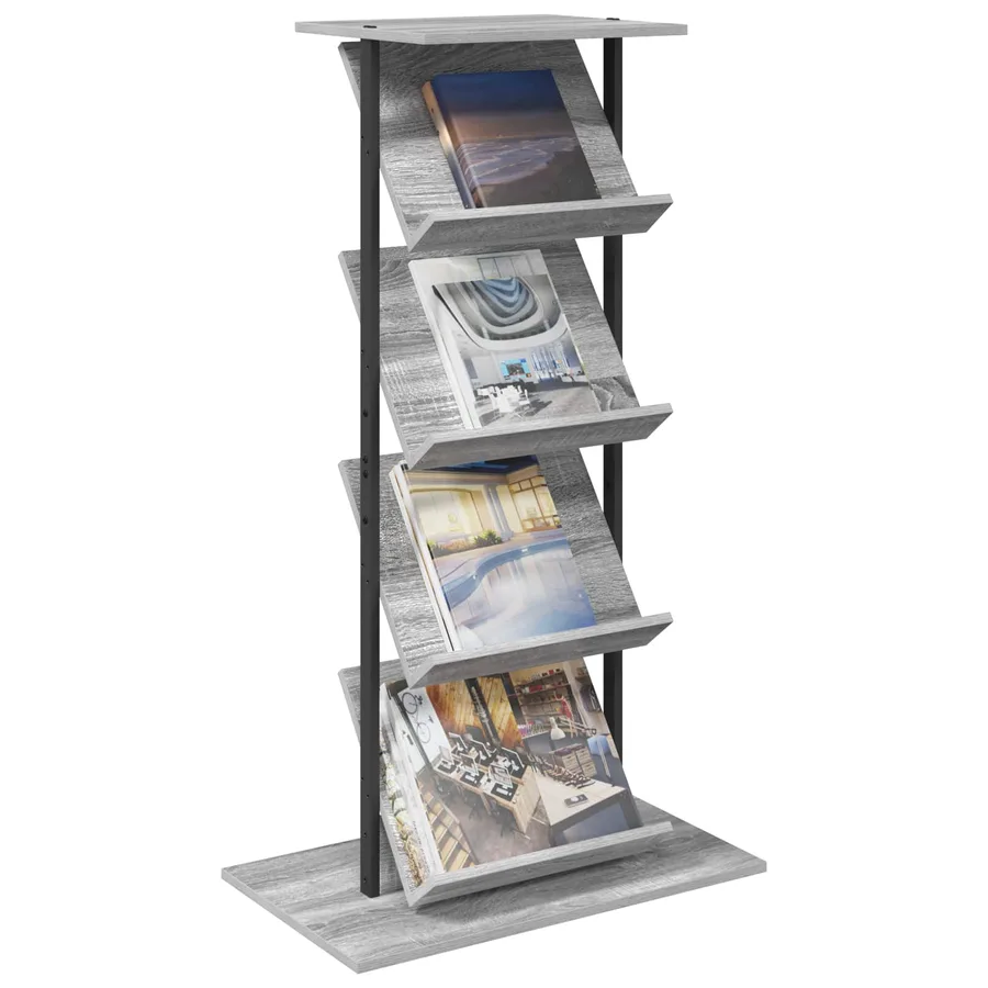 Étagère à magazines avec étagère Gris Sonoma 68 x 40 x 123,5 cm - 3
