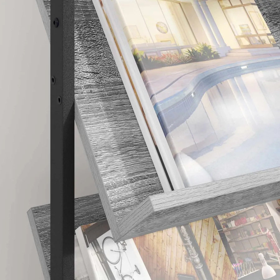 Étagère à magazines avec étagère Gris Sonoma 68 x 40 x 123,5 cm - 4