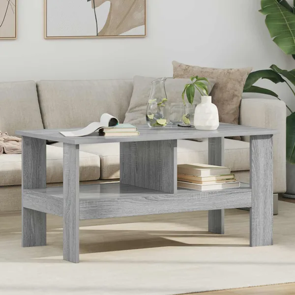 Table basse Gris Sonoma 90 x 50 x 45 cm Bois d'ingénierie