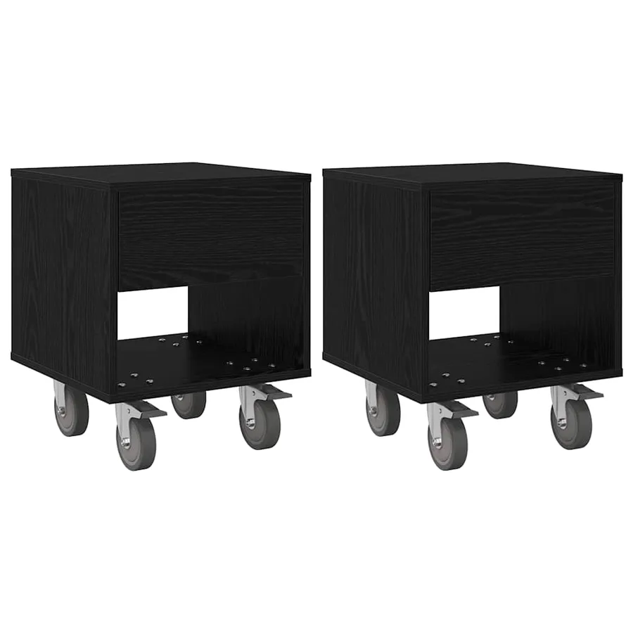 Table de chevet 2 pcs Chêne noir 40,5 x 40 x 48 cm - 2