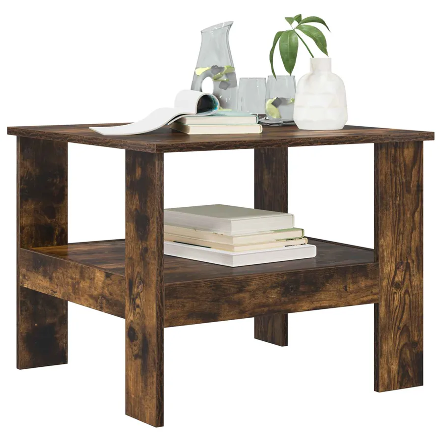 Table basse Chêne fumé 57 x 55 x 45 cm Bois d'ingénierie - 3
