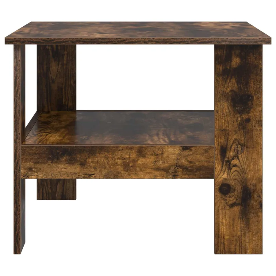 Table basse Chêne fumé 57 x 55 x 45 cm Bois d'ingénierie - 6