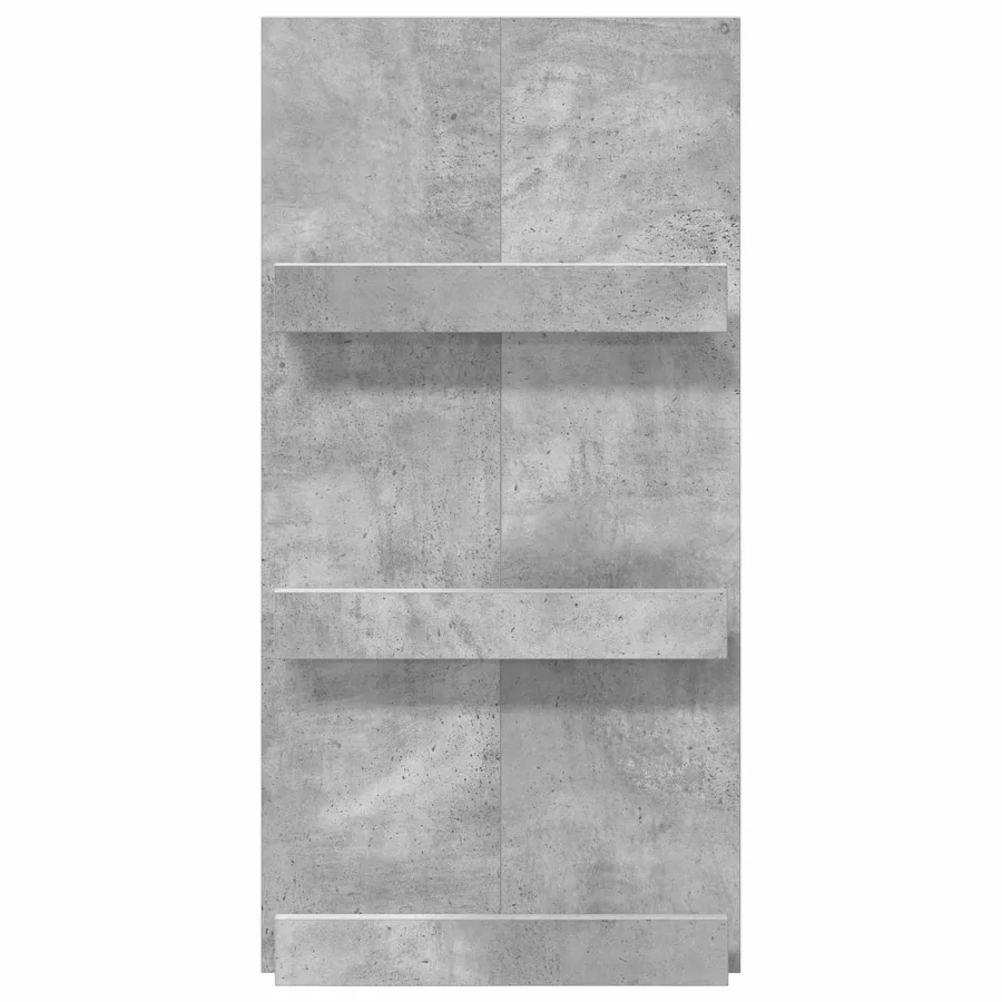 Étagère à magazines avec étagère Gris béton 51 x 11 x 102 cm - 5