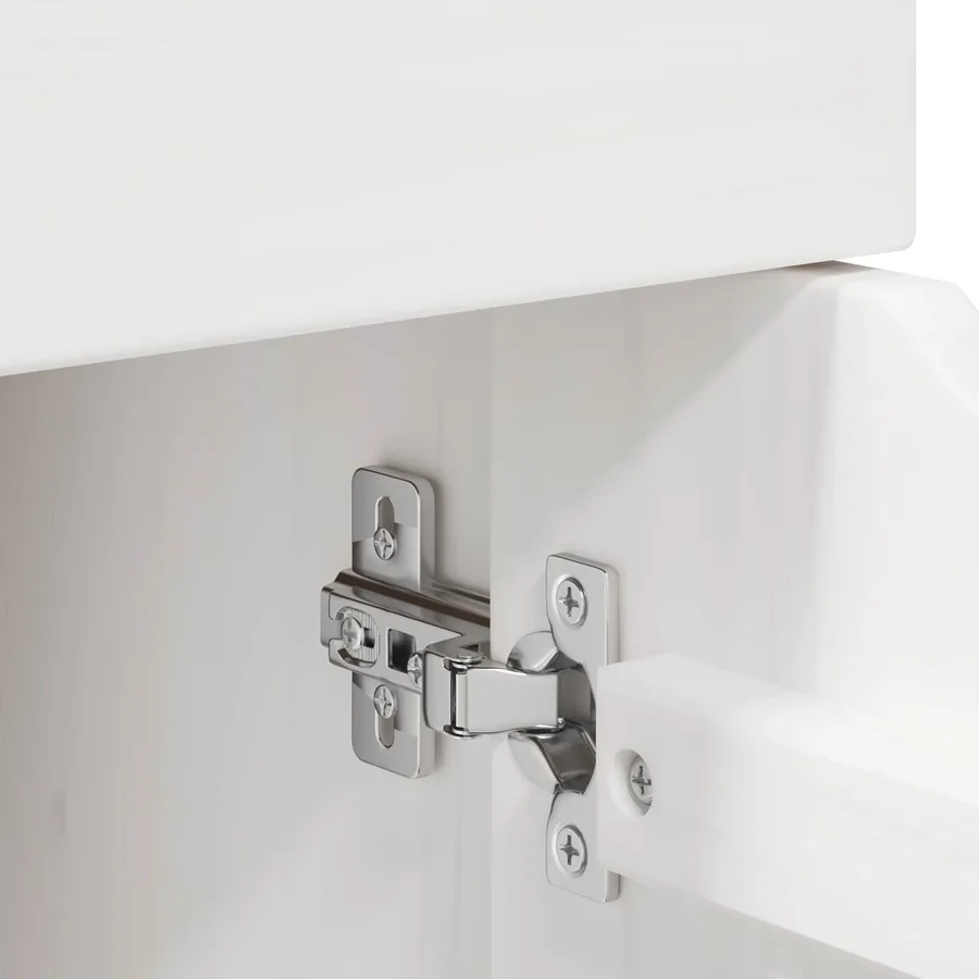 Cabinet roulant Blanc 63,5 x 39 x 65,5 cm Bois de Pin Massif - 9