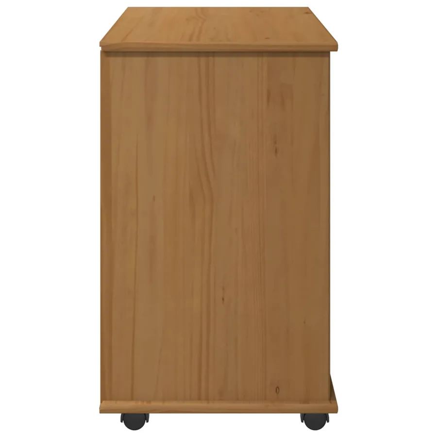Cabinet roulant avec roue Marron miel 63,5 x 39 x 65,5 cm - 6