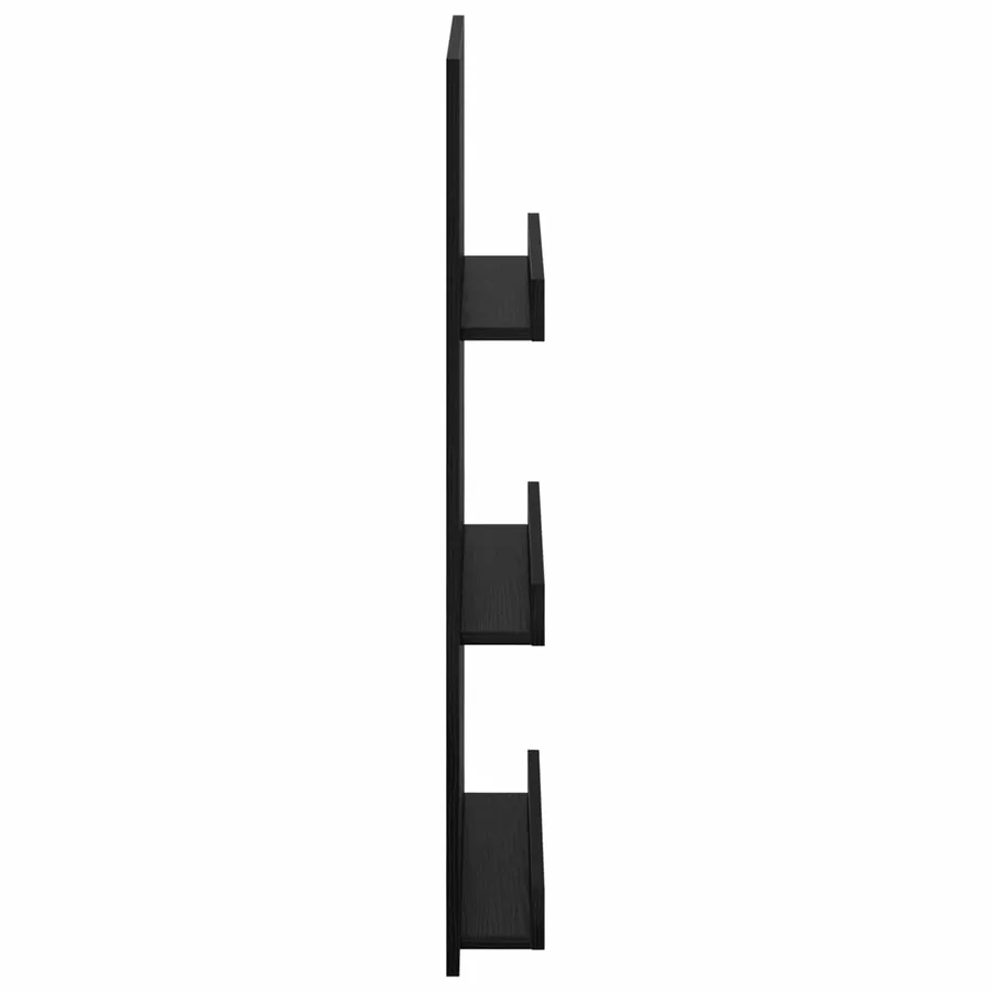 Étagère à magazines avec étagère Chêne noir 51 x 11 x 102 cm - 6