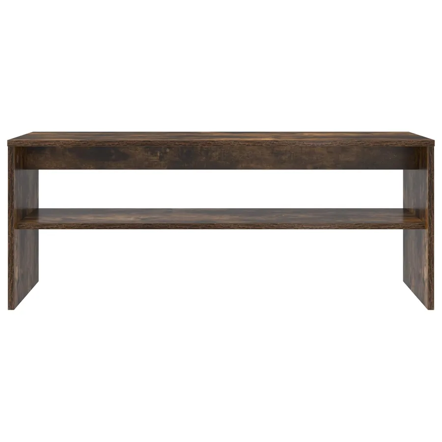 Meuble TV Chêne fumé 100 x 35 x 40 cm Bois d'ingénierie - 5