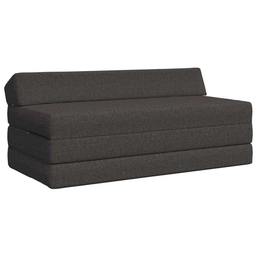 Canapé-lit pliable Gris foncé 120 x 60 x 49 cm Tissu