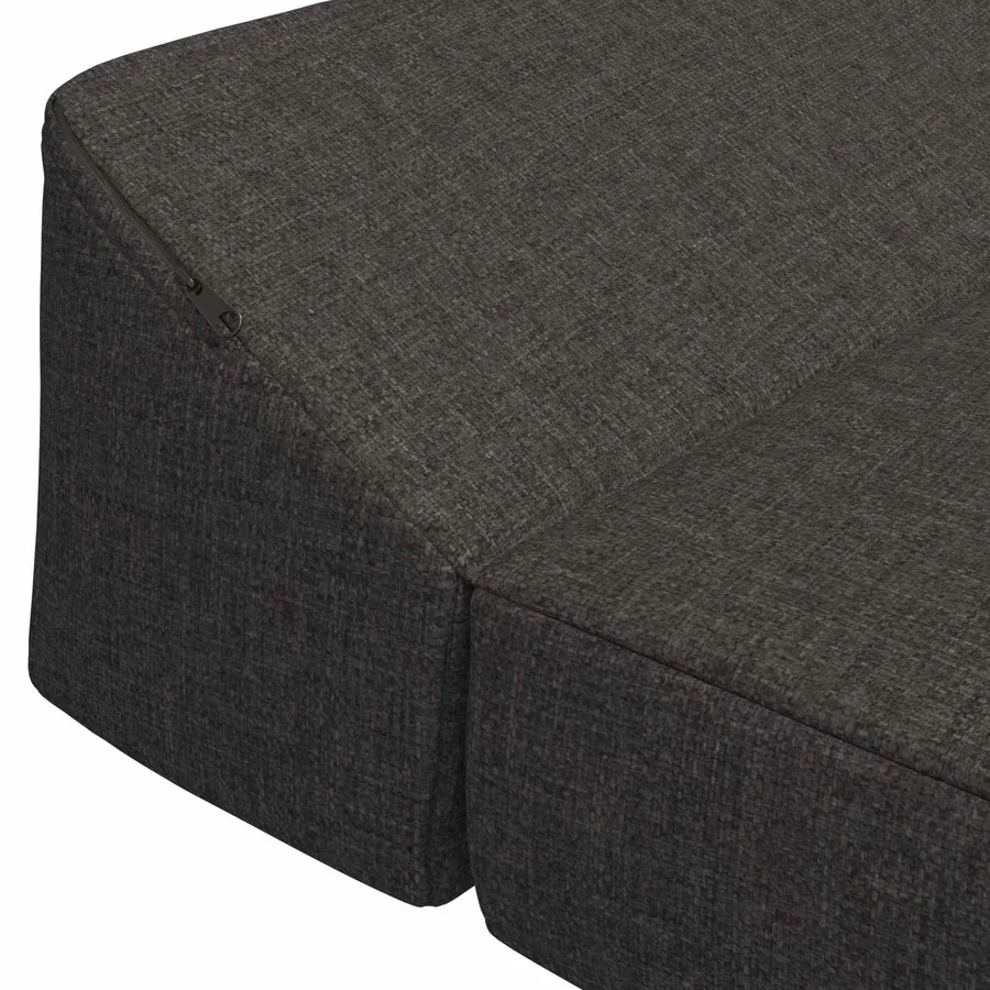 Canapé-lit pliable Gris foncé 120 x 60 x 49 cm Tissu - 5