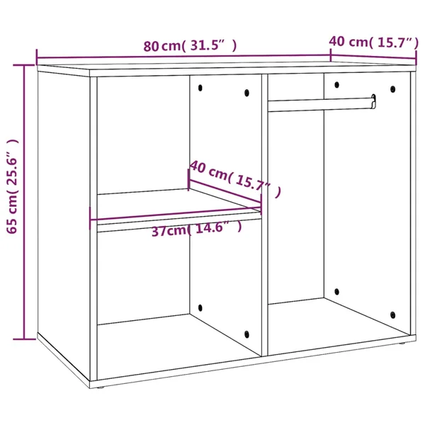 Armoire de dressing Blanc 80x40x65 cm Bois d'ingénierie