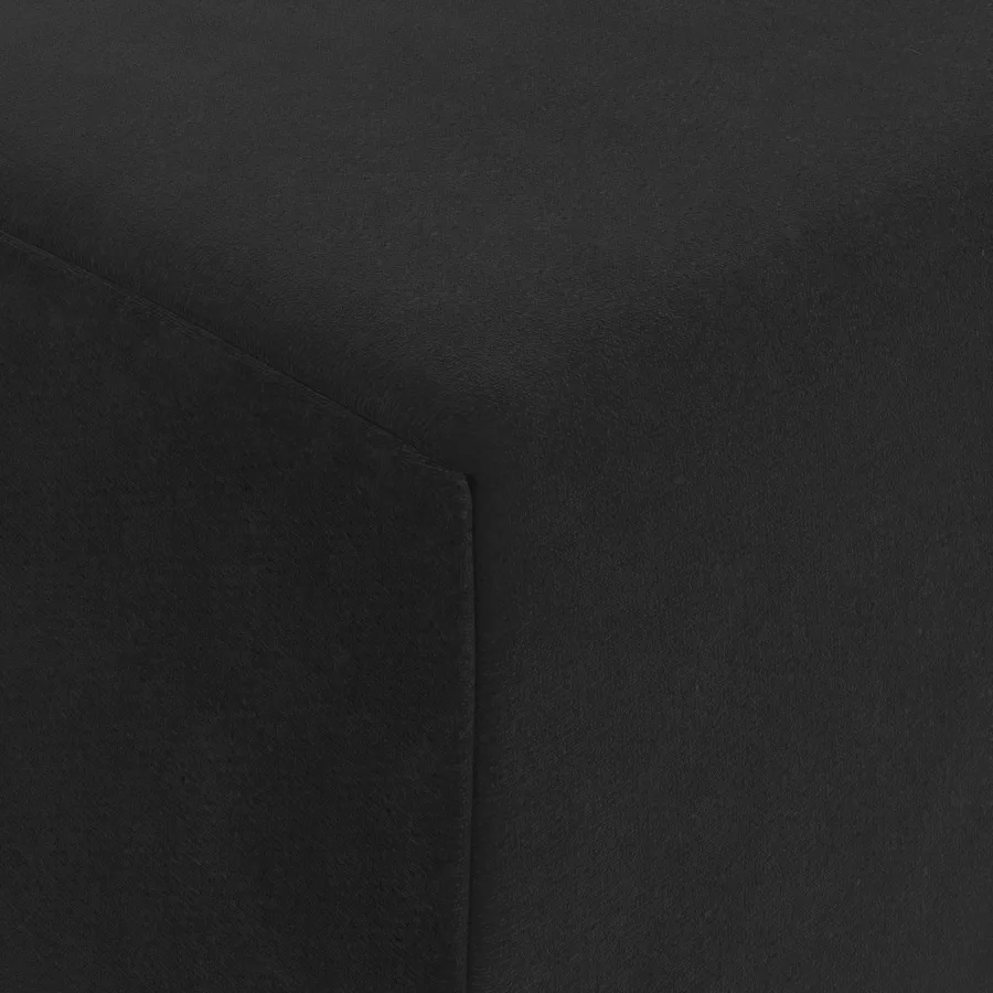 Canapé-lit pliable Noir 200 x 70 x 10 cm Velours - 6