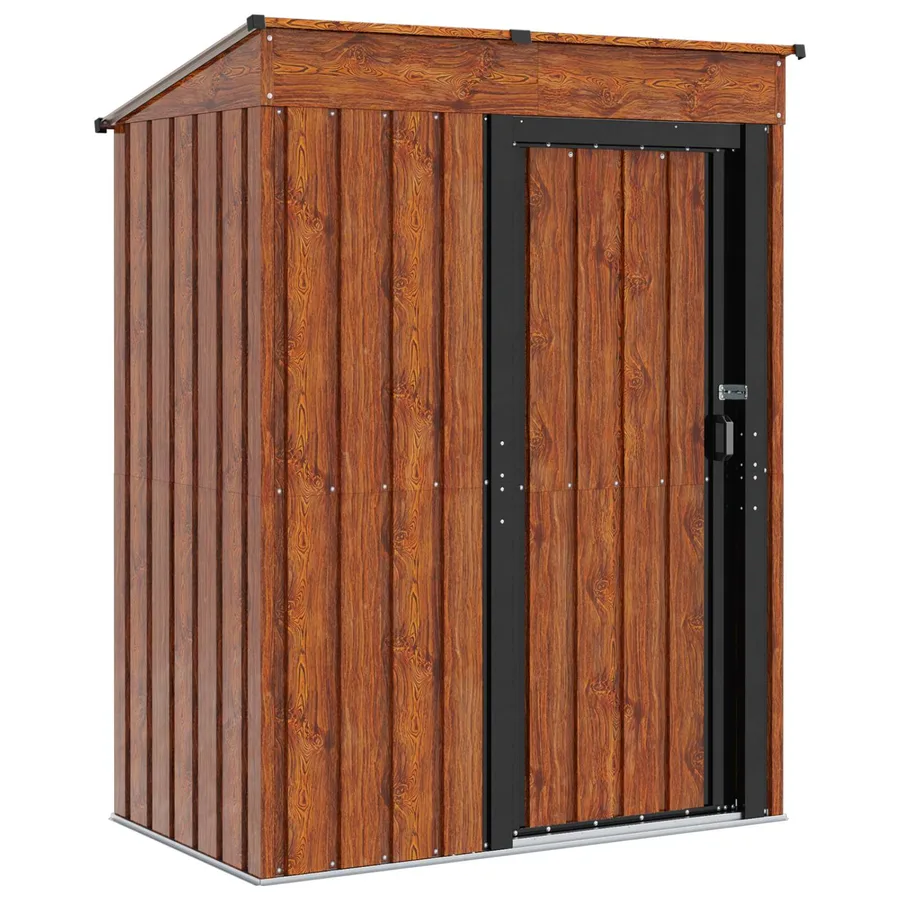 Cabanons de jardin Marron 137 x 81 x 180 cm Métал - 2