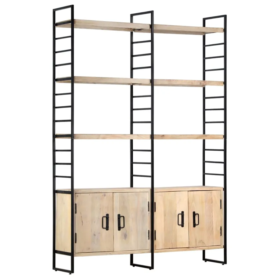 Bibliothèque à 4 niveaux 124x30x180 cm Bois de manguier massif - 10