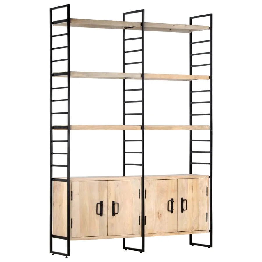 Bibliothèque à 4 niveaux 124x30x180 cm Bois de manguier massif - 12