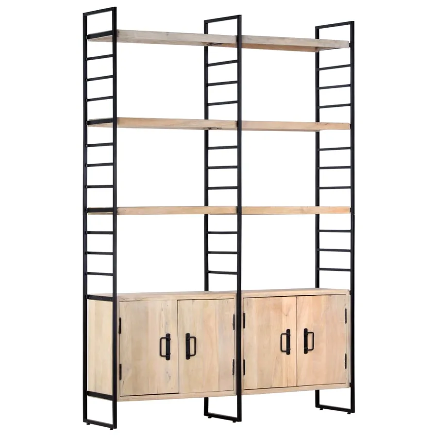 Bibliothèque à 4 niveaux 124x30x180 cm Bois de manguier massif - 13