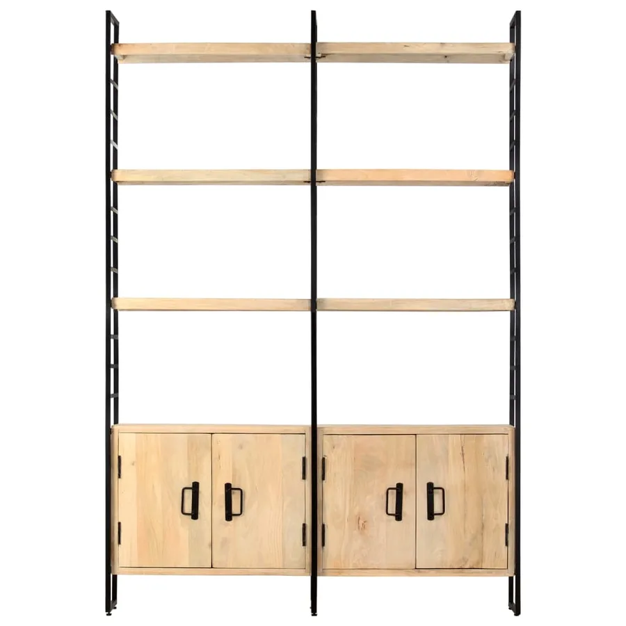Bibliothèque à 4 niveaux 124x30x180 cm Bois de manguier massif - 2