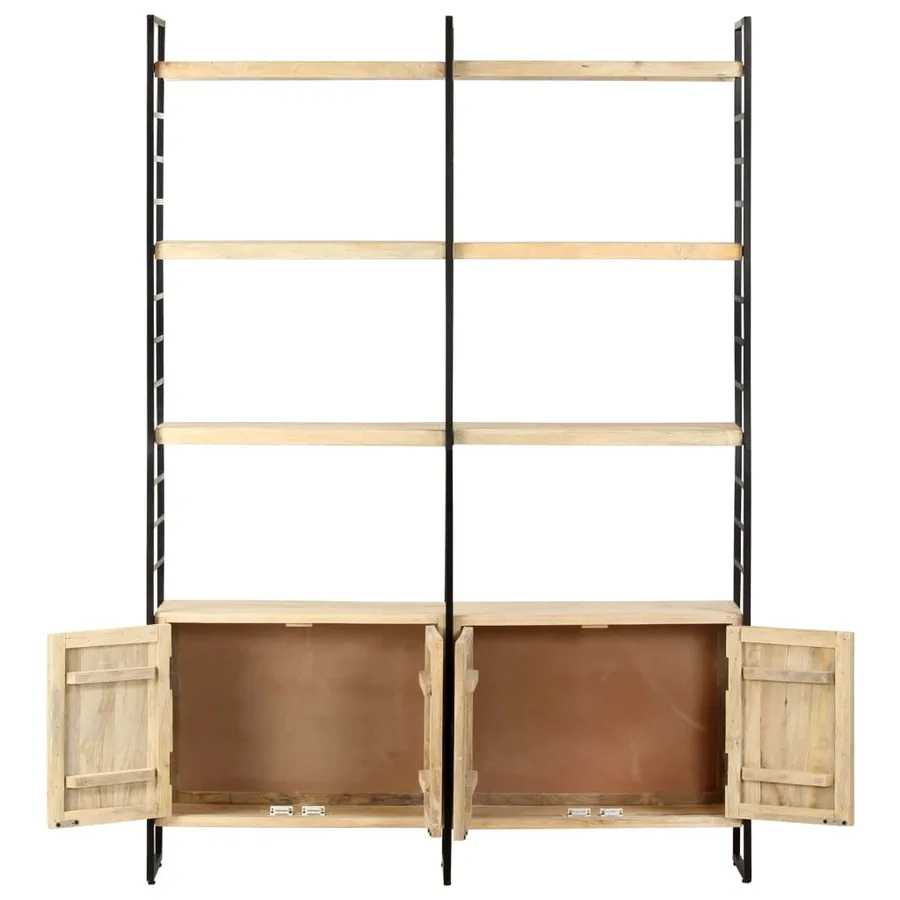 Bibliothèque à 4 niveaux 124x30x180 cm Bois de manguier massif - 3