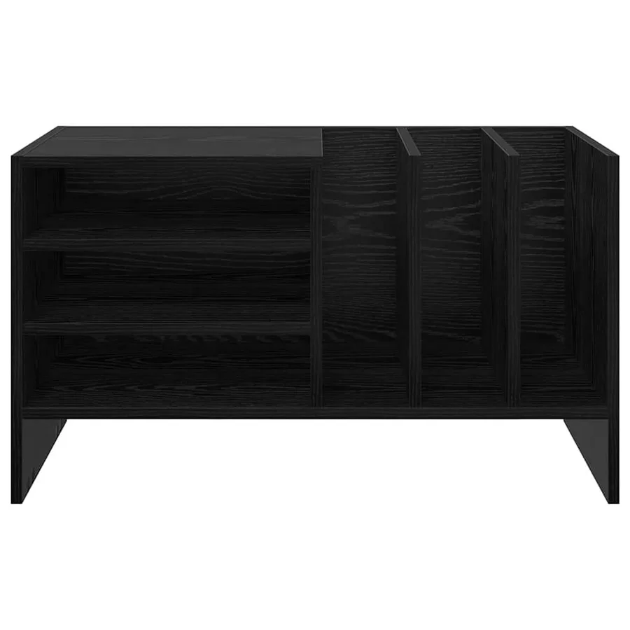 Meuble à vinyles Chêne noir 78,5 x 35 x 45 cm Bois d'ingénierie - 5
