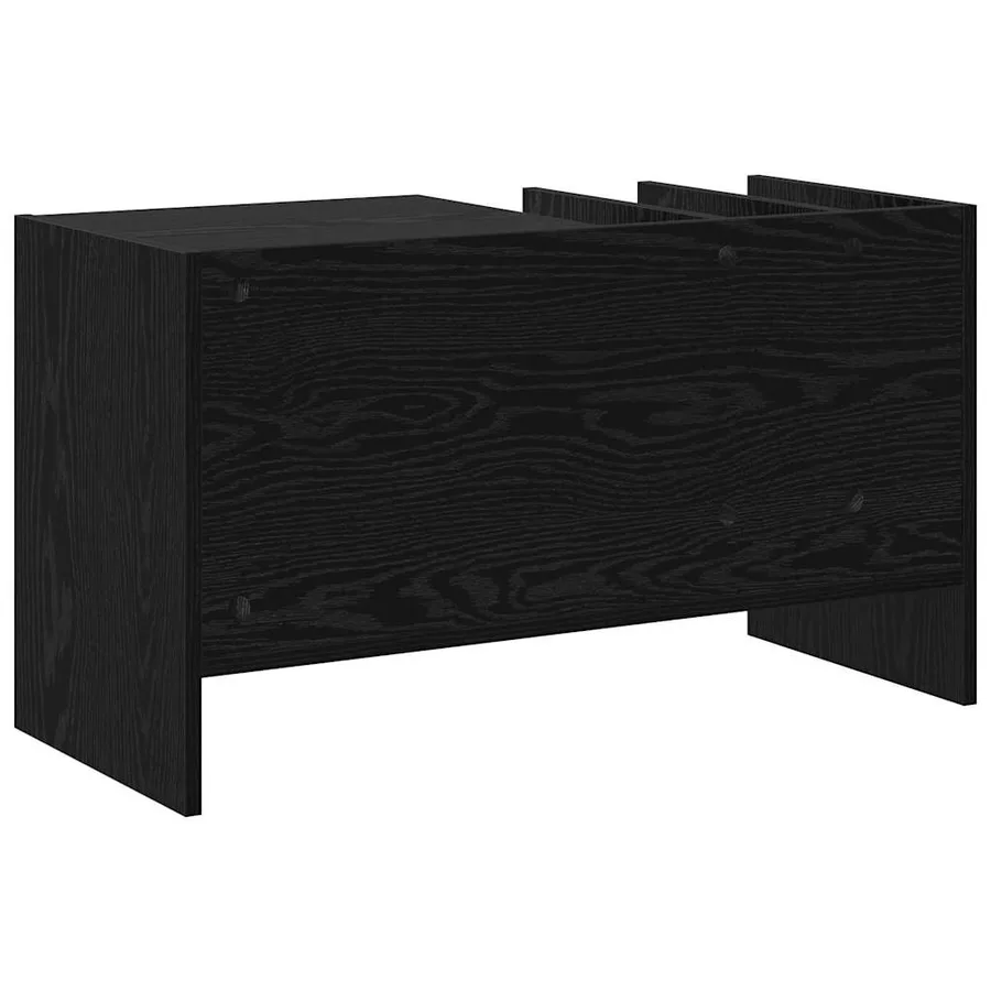 Meuble à vinyles Chêne noir 78,5 x 35 x 45 cm Bois d'ingénierie - 7