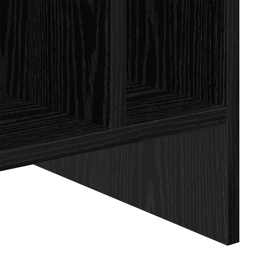 Meuble à vinyles Chêne noir 78,5 x 35 x 45 cm Bois d'ingénierie - 9