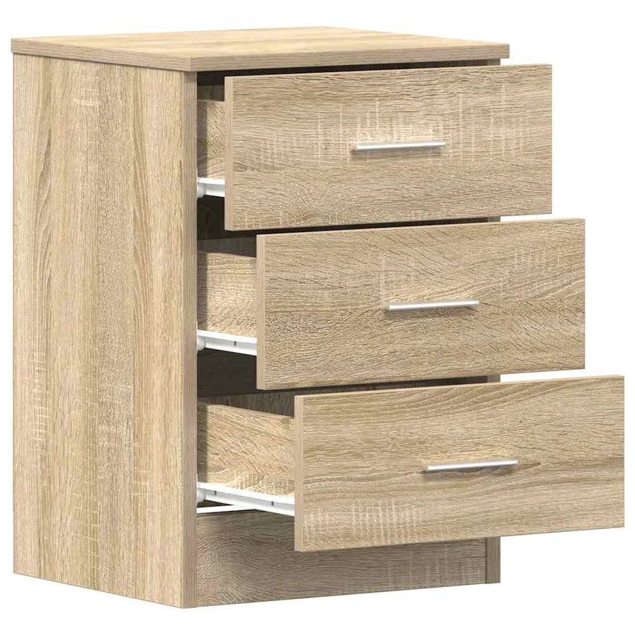 Tables de chevet 2pcs chêne sonoma 38x35x56cm bois d'ingénierie - 6