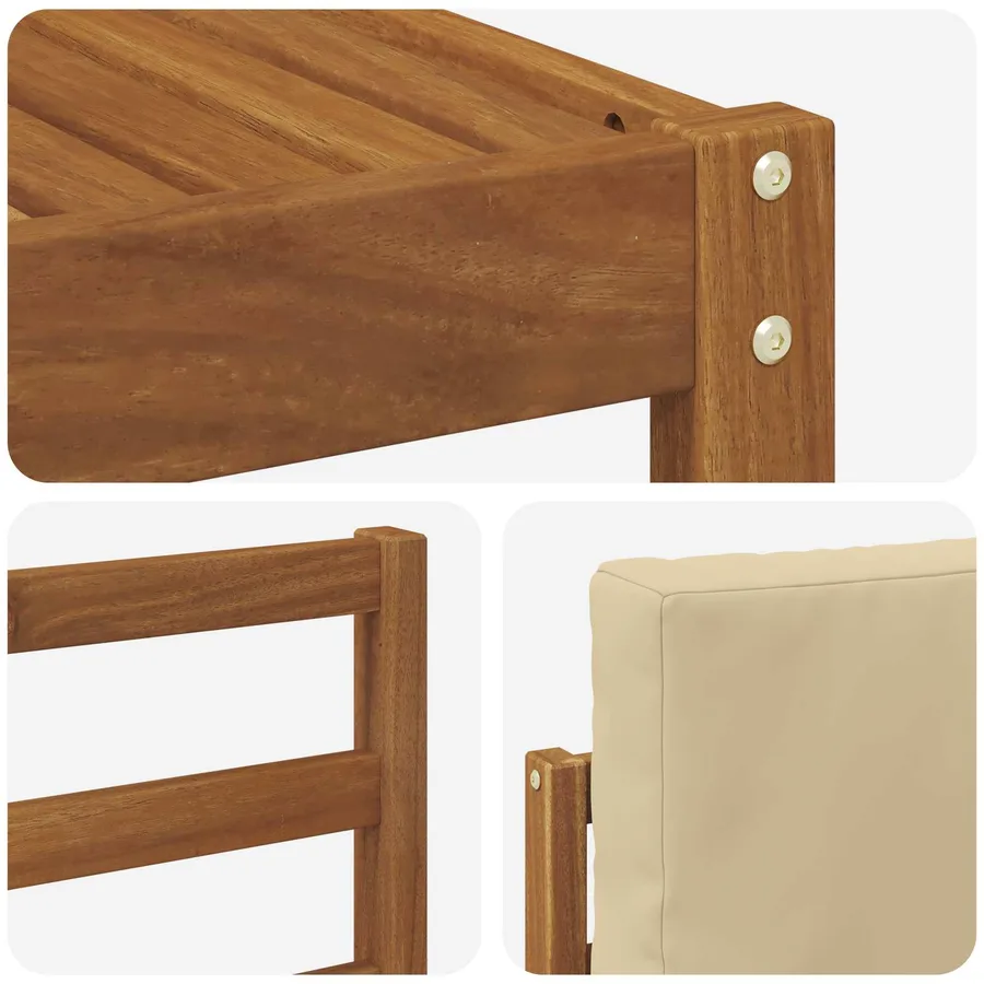 Ensemble de canapés d'extérieur 6 pcs Naturel et Beige - 6