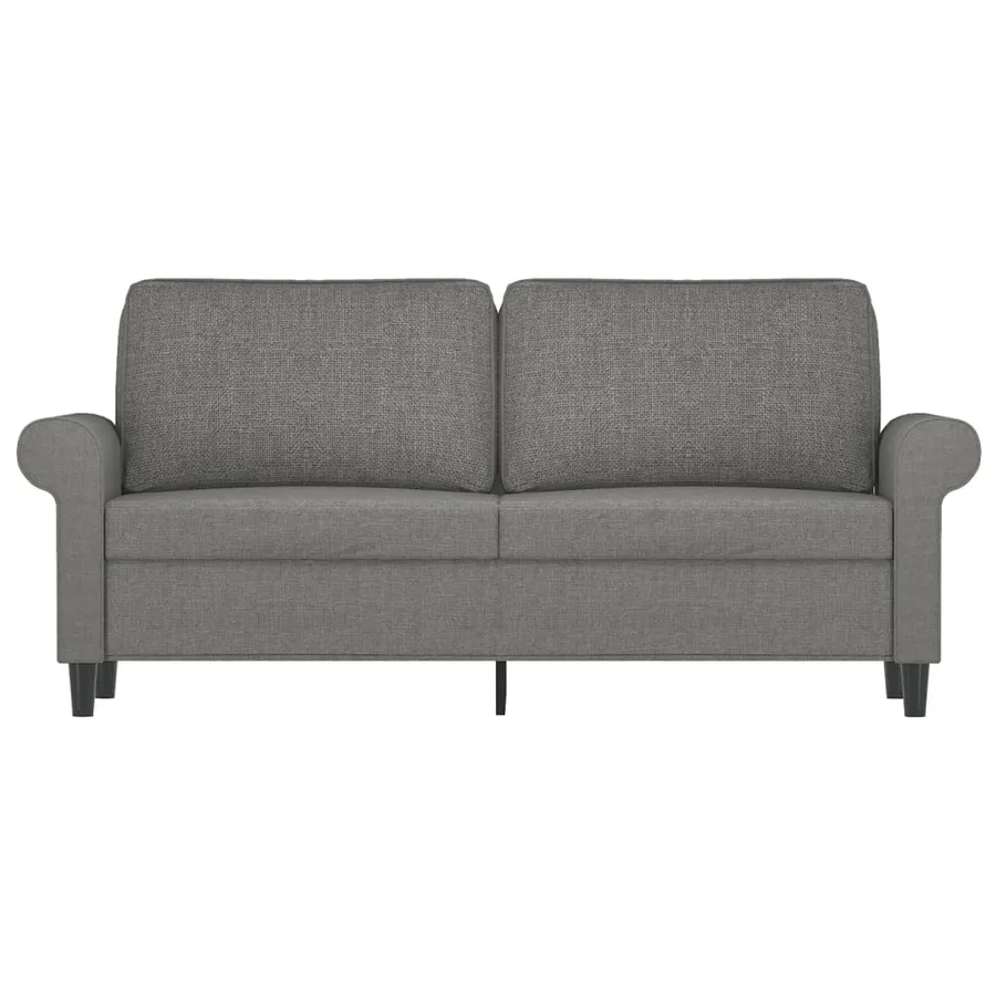 Canapé à 2 places Gris foncé 140 cm Tissu - 3