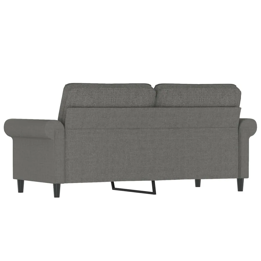 Canapé à 2 places Gris foncé 140 cm Tissu - 5