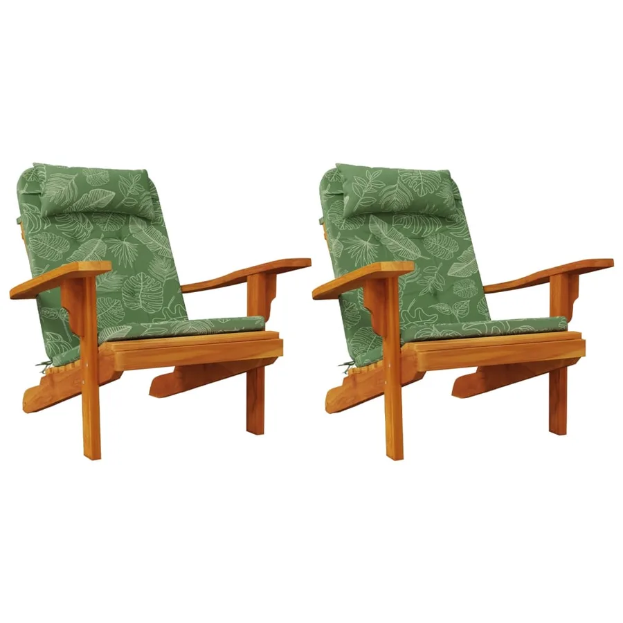 Coussins de chaise adirondack lot de 2 modèle de feuille - 4