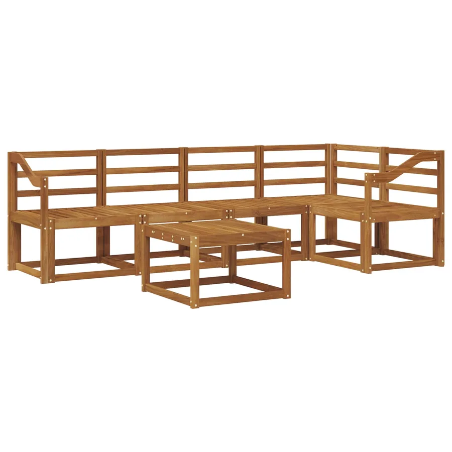Ensemble de canapés d'extérieur 6 pcs Naturel - 2
