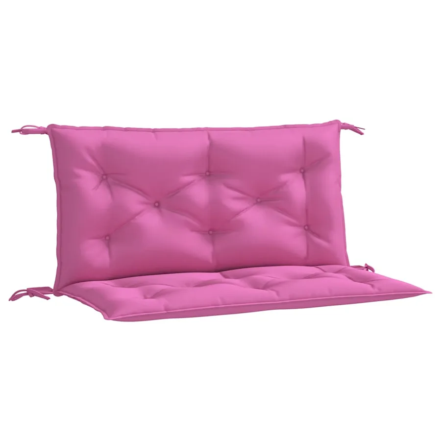 Coussins de banc de jardin lot de 2 rose 100x50x7 cm tissu - 2