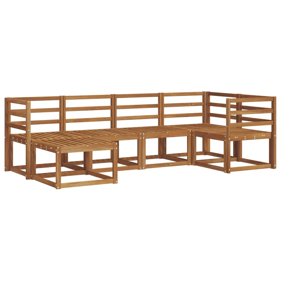 Ensemble de canapés d'extérieur 6 pcs Naturel - 2