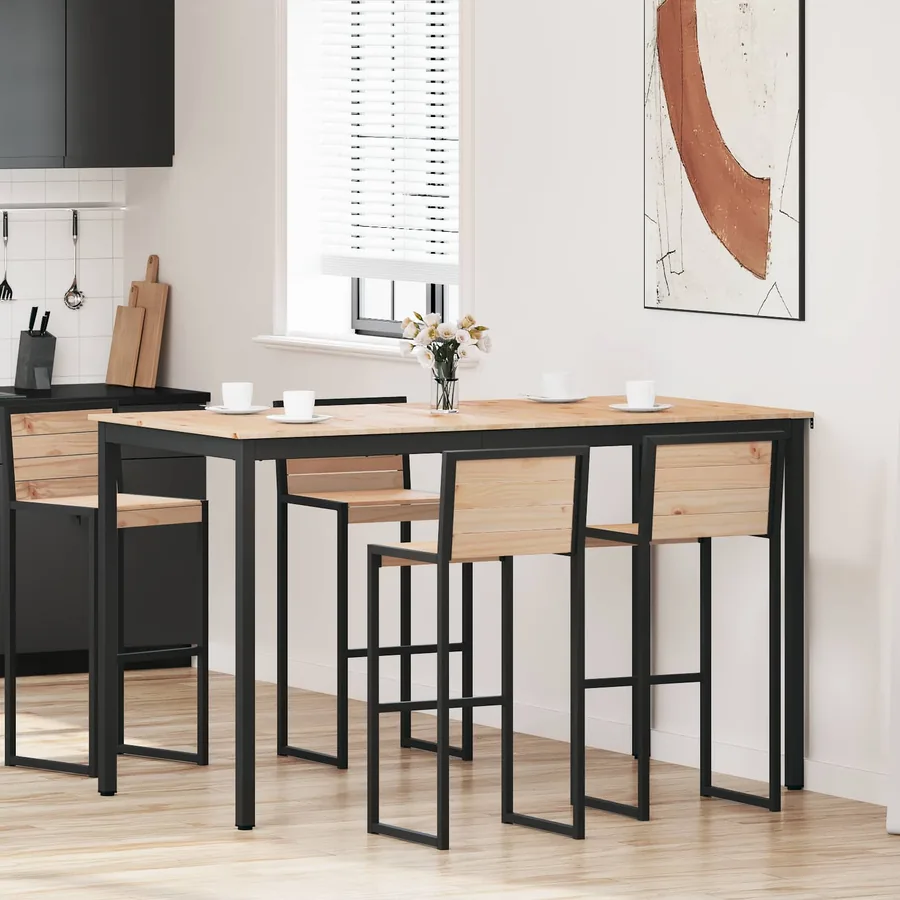 Table de bar Naturel 180 x 90 x 105 cm Bois de pin massif
