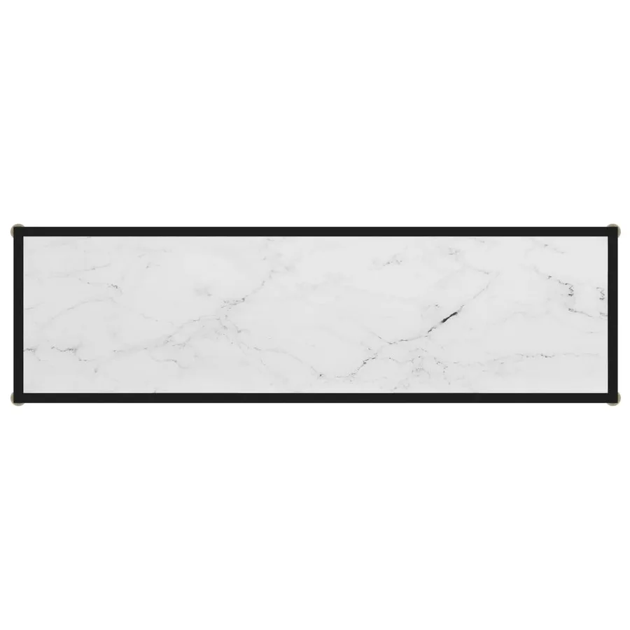 Table console Blanc 120x35x75 cm Verre trempé - 4