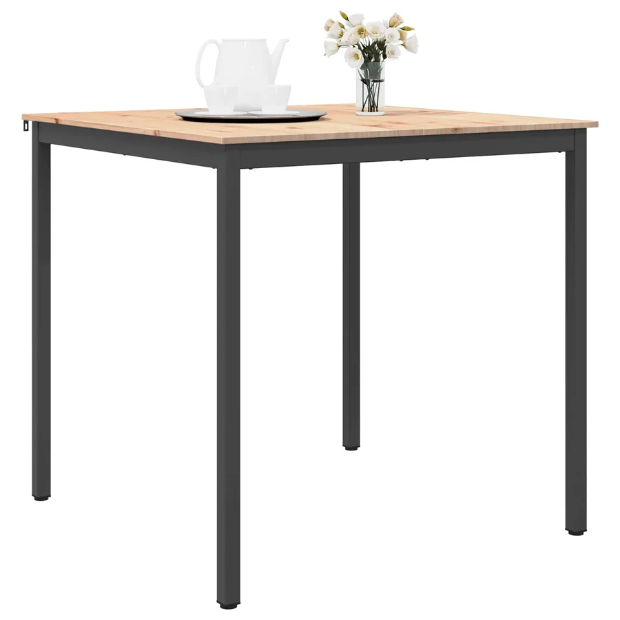 Table de bar Naturel 110 x 110 x 105 cm Bois de pin massif - 3