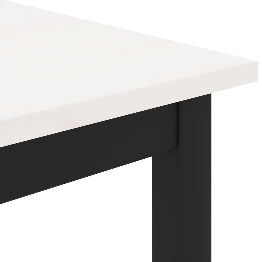 banc Blanc 110 x 35 x 45 cm Bois de pin massif - 7
