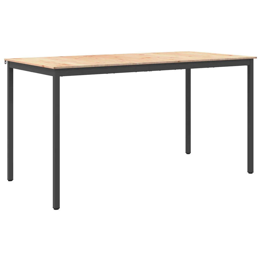 Table de bar Naturel 200 x 100 x 105 cm Bois de pin massif - 2